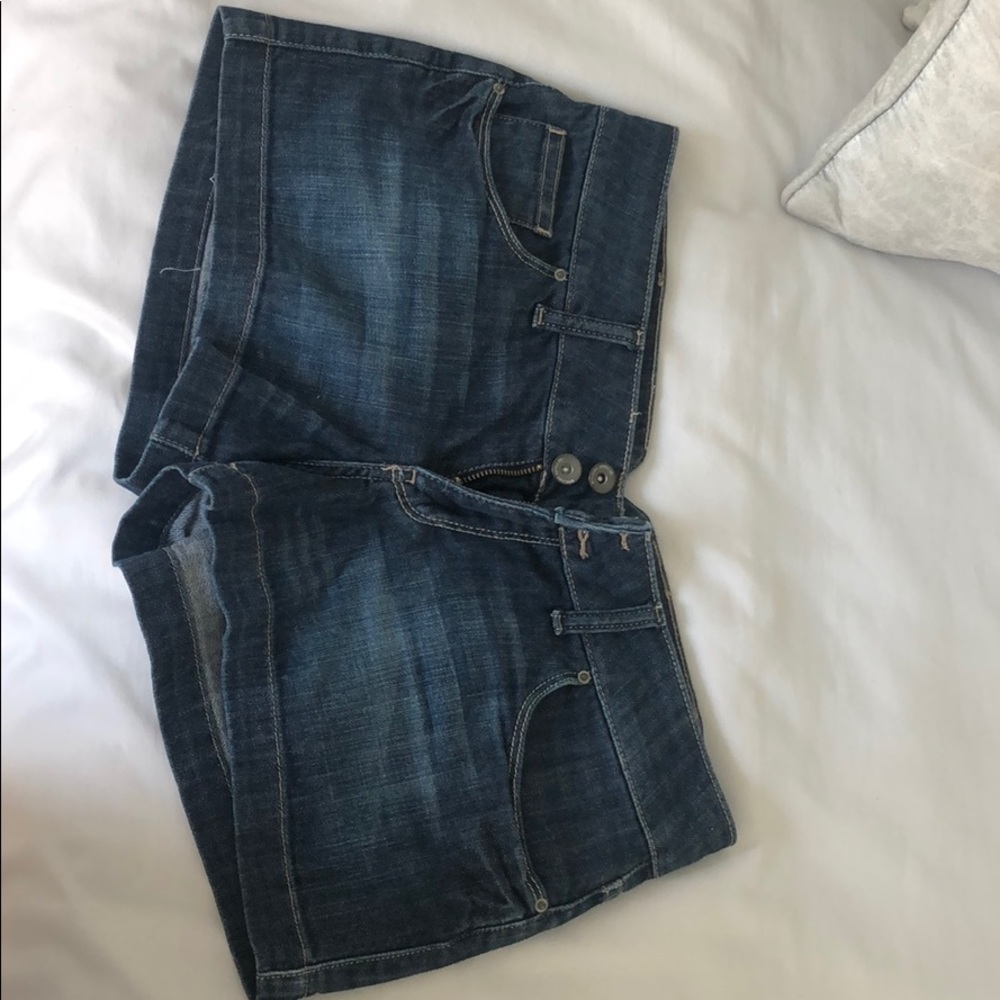 Dark denim shorts